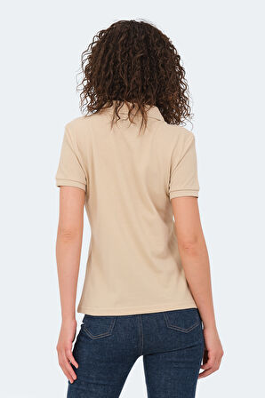 Slazenger VERA I Kadın Polo Yaka Bej Tişört