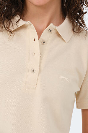 Slazenger VERA I Kadın Polo Yaka Krem Tişört