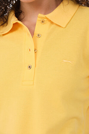 Slazenger VERA I Kadın Polo Yaka Sarı Tişört