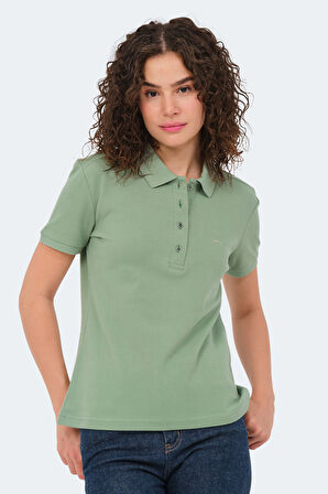 Slazenger VERA I Kadın Polo Yaka Açık Yeşil Tişört