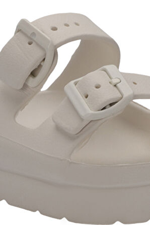 ESEM JAYNE Kadın  Kırık Beyaz Terlik