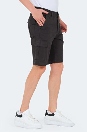 Slazenger EARNINGS Erkek Cepli Kargo Koyu Gri Şort