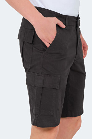 Slazenger EARNINGS Erkek Cepli Kargo Koyu Gri Şort