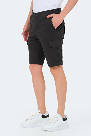 Slazenger EARNINGS Erkek Cepli Kargo Koyu Gri Şort