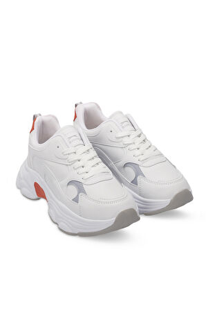 Slazenger ZUSA Kadın Sneaker Ayakkabı Beyaz / Turuncu