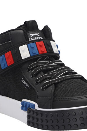 Slazenger NORTH Çocuk Cırt Cırtlı Siyah / Beyaz Günlük Spor Ayakkabısı