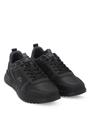 Slazenger GOLDEN I Büyük Beden Erkek Sneaker Ayakkabı Siyah / Siyah