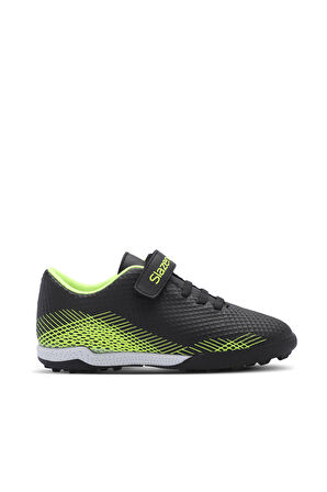 Slazenger CULTURAL Unisex Çocuk Futbol Ayakkabı Siyah / Yeşil