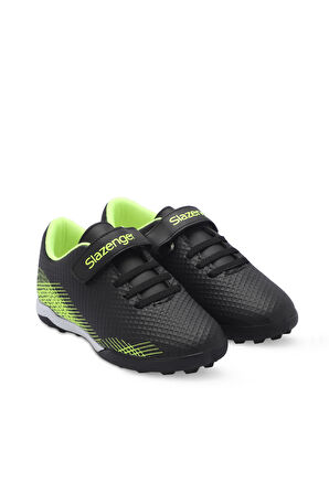 Slazenger CULTURAL Unisex Çocuk Futbol Ayakkabı Siyah / Yeşil