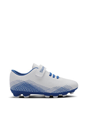 Slazenger CULTURAL Unisex Çocuk Futbol Ayakkabı Beyaz / Saks Mavi