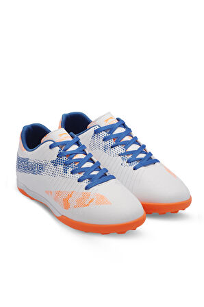 Slazenger CYPRUS Erkek Çocuk Futbol Ayakkabı Beyaz / Saks Mavi