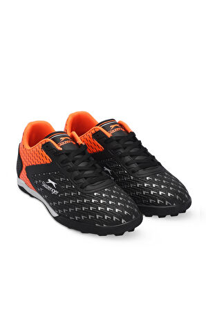 Slazenger CYCLE I Unisex Çocuk Futbol Ayakkabı Siyah / Turuncu