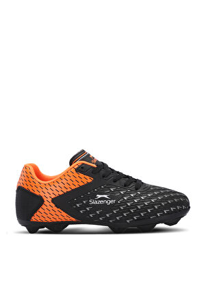 Slazenger CYCLE I Unisex Çocuk Futbol Ayakkabı Siyah / Turuncu