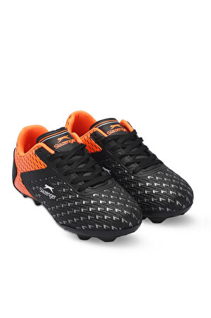 Slazenger CYCLE I Unisex Çocuk Futbol Ayakkabı Siyah / Turuncu