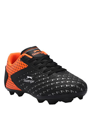Slazenger CYCLE I Unisex Çocuk Futbol Ayakkabı Siyah / Turuncu