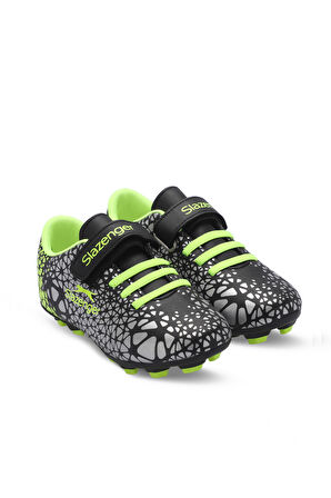 Slazenger CRYSTAL Unisex Çocuk Futbol Ayakkabı Siyah / Yeşil