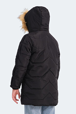 Slazenger CAMRON Çocuk Kapüşonlu Siyah Mont & Kaban