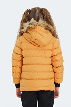 Slazenger CALISTO Çocuk Kapüşonlu Şişme Sarı Mont & Kaban