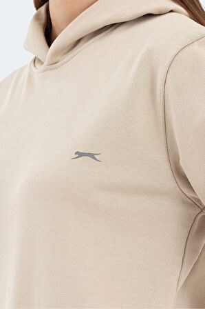 Slazenger KATHY IN Kadın Kapüşonlu Bej Sweatshirt