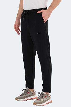 Slazenger KENNARD Erkek Fermuar Cepli Siyah Eşofman Altı