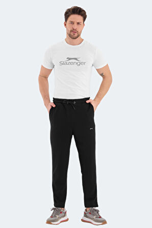 Slazenger KENNARD Erkek Fermuar Cepli Siyah Eşofman Altı