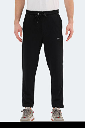 Slazenger KENNARD Erkek Fermuar Cepli Siyah Eşofman Altı