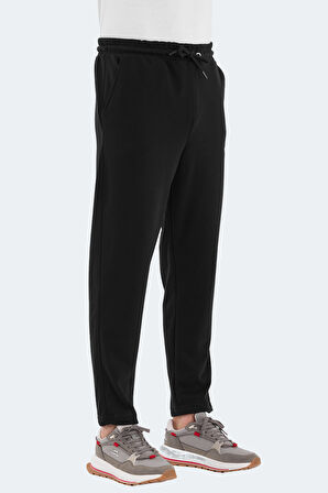 Slazenger KENNARD Erkek Fermuar Cepli Siyah Eşofman Altı