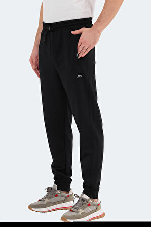 Slazenger NAVDEEP Erkek Cepli Dar Paça Siyah Eşofman Altı