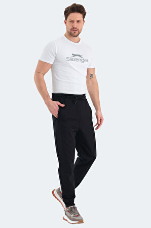 Slazenger NAVDEEP Erkek Cepli Dar Paça Siyah Eşofman Altı
