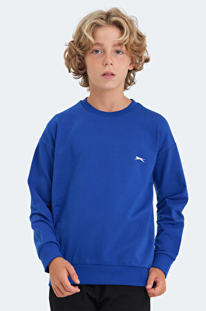 Slazenger LUPPA Unisex Çocuk Sweatshirt Saks Mavi