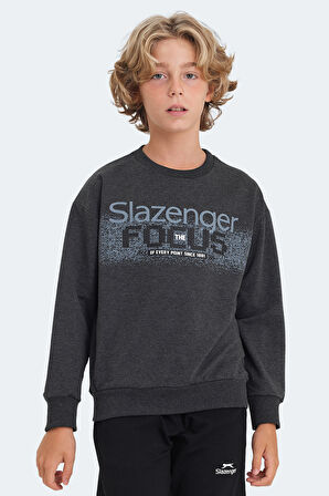 Slazenger LAST Unisex Çocuk Sweatshirt Koyu Gri