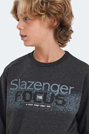 Slazenger LAST Unisex Çocuk Sweatshirt Koyu Gri