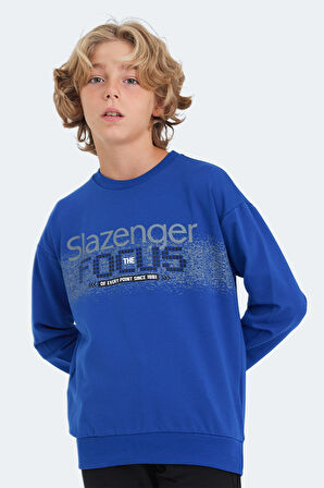 Slazenger LAST Unisex Çocuk Sweatshirt Saks Mavi