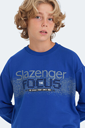 Slazenger LAST Çocuk  Saks Mavi Sweatshirt
