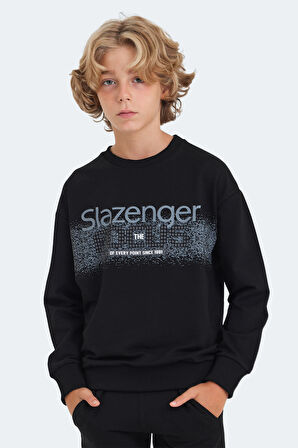 Slazenger LAST Unisex Çocuk Sweatshirt Siyah