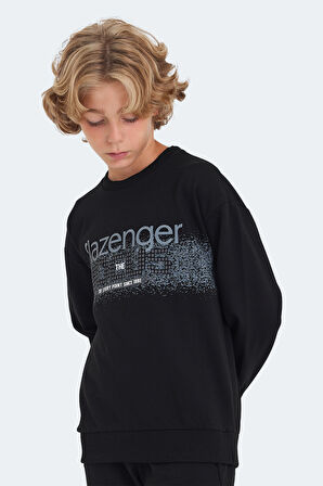 Slazenger LAST Unisex Çocuk Sweatshirt Siyah