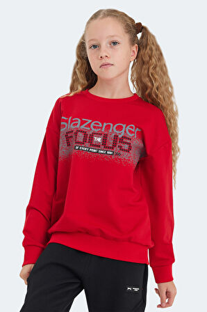 Slazenger LAST Unisex Çocuk Sweatshirt Kırmızı