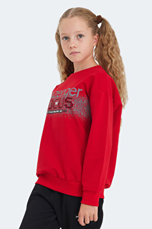 Slazenger LAST Unisex Çocuk Sweatshirt Kırmızı