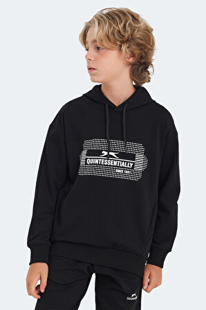 Slazenger LAYO Unisex Çocuk Sweatshirt Siyah