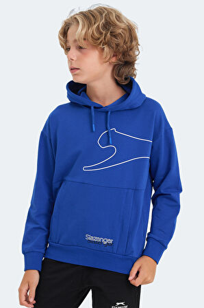 Slazenger LINK Unisex Çocuk Sweatshirt Saks Mavi