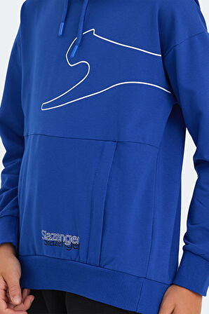 Slazenger LINK Unisex Çocuk Sweatshirt Saks Mavi