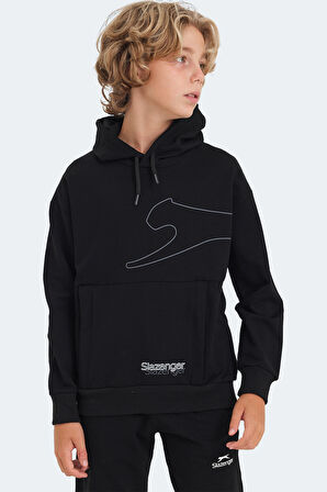 Slazenger LINK Unisex Çocuk Sweatshirt Siyah