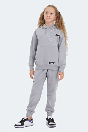 Slazenger LISEY Unisex Çocuk Eşofman Takımı Taş Gri