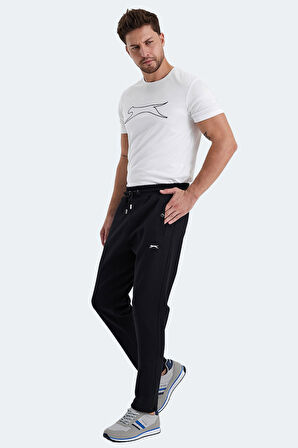 Slazenger VAIVA Erkek Cepli Siyah Eşofman Altı