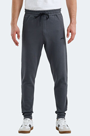 Slazenger VALARY Erkek Cepli Dar Paça Koyu Gri Eşofman Altı