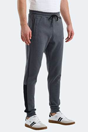 Slazenger VALARY Erkek Cepli Dar Paça Koyu Gri Eşofman Altı