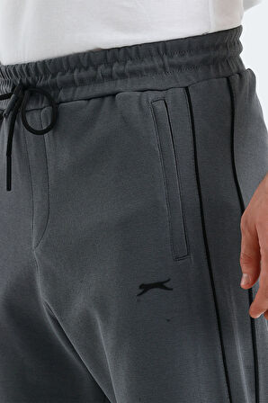 Slazenger VALARY Erkek Cepli Dar Paça Koyu Gri Eşofman Altı