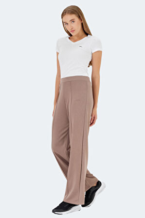 Slazenger VALENTINO Kadın Bol Paça Vizon Eşofman Altı