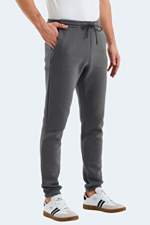Slazenger VARIOUS Erkek Cepli Dar Paça Koyu Gri Eşofman Altı