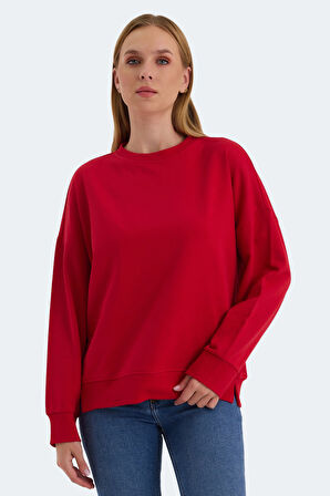 Slazenger VIRTUE Kadın Sweatshirt Kırmızı